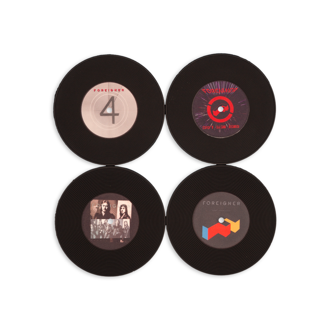 Vinyl Record Coaster Set Foreigner