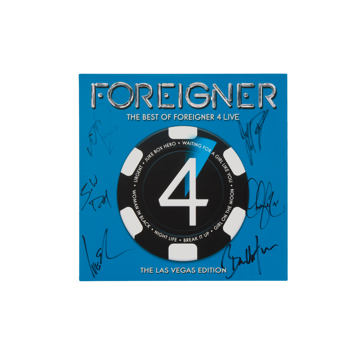 The Best of Foreigner 4 Live - SIGNED Blue Vinyl