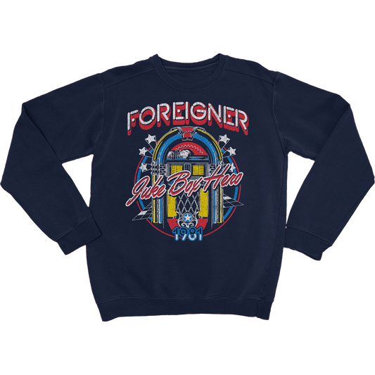 Juke Box Hero Crewneck - Navy