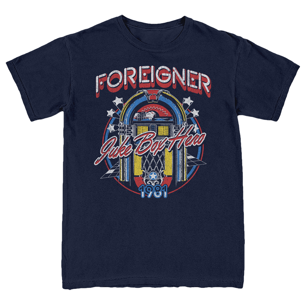 Juke Box Hero Tee - Navy