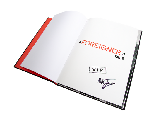 SIGNED Mick Jones - A Foreigner's Tale VIP Edition