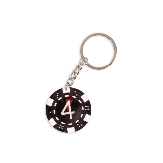 "4" Poker Chip Keychain